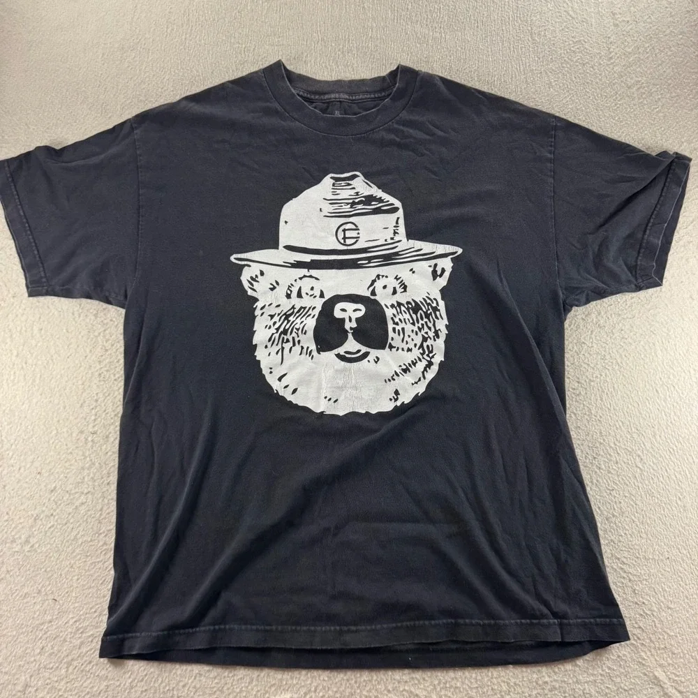 Cali's Finest Graphic T-Shirt Mens XL Black Good Ranger Bear Short Sleeve Cotton